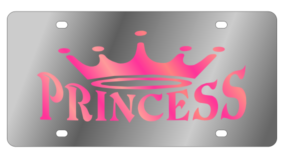 Princess Crown Stainless Steel License Plate Eurosport Daytona