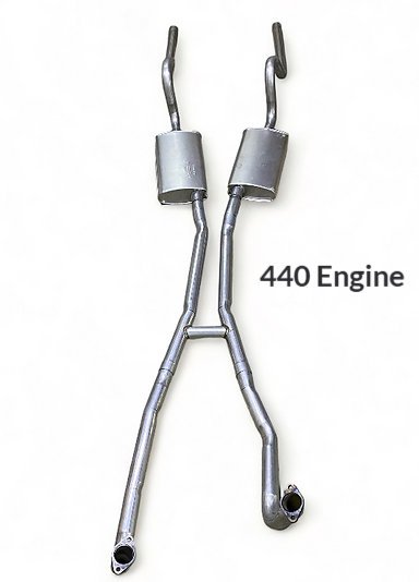 1967 B-Body GTX 426 440 Engine Dual Exhaust System