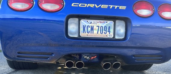 1997-2004 Corvette C5 Molded Pre-Painted Body Color Exhaust Filler Plate