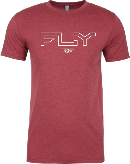 Fly Racing 354-0309L Fly Edge Tee Cardinal Lg