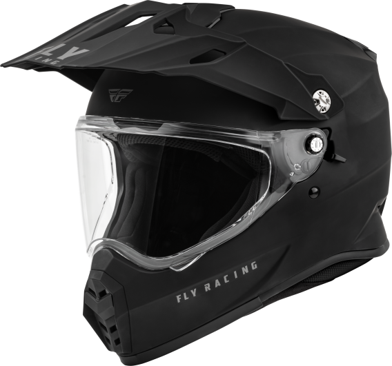 Fly Racing Trekker Solid Helmet (Matte Black, Medium)