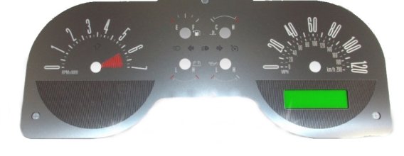 2005-2009 Ford Mustang Stainless Edt US Speedo Custom Gauge Face