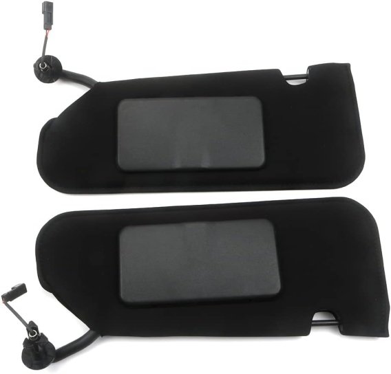 2005-2013 Corvette C6 Sun Visors Sun Shades Vanity Mirror Pair With LED Light 