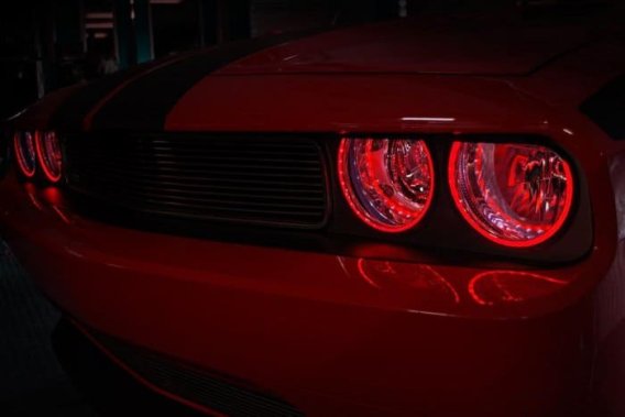 2015-2018 Dodge Challenger Stainless Illuminated Headlight Surround