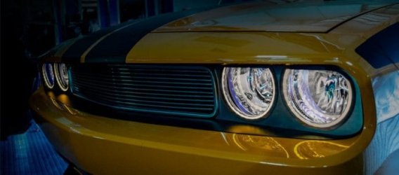2008-2014 Dodge Challenger Stainless LED Illuminated Headlight Surround