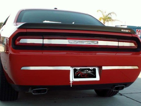 2008-2014 Dodge Challenger Polished Stainless Back Tag Plate