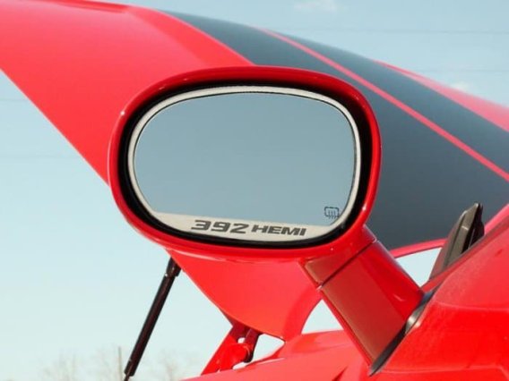 2008-2014 Dodge Challenger Stainless Side Mirror Trim Rings 392 Hemi 