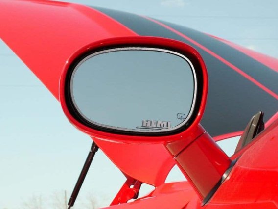 2008-2014 Dodge Challenger Stainless Side Mirror Trim Hemi  