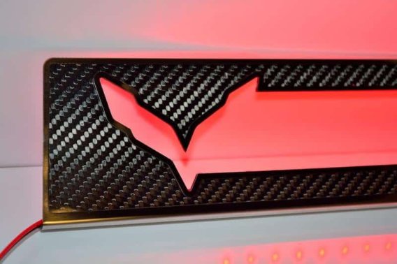 2014-2018 C7 Corvette Illuminated Stainless Steel And Carbon Fiber Sill Plates