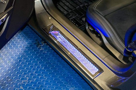 C7 Corvette Illuminated Stainless Steel And Carbon Fiber Sill Plates