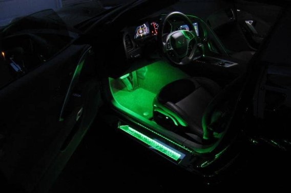 C7 Corvette Illuminated Polished Stainless Steel Sill Plates