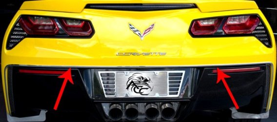 C7 2014-2018 Corvette Rear Valance Trim Classic Chrome
