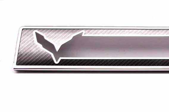 2014-2018 C7 Corvette Stainless Steel And Carbon Fiber Door Sill Plates