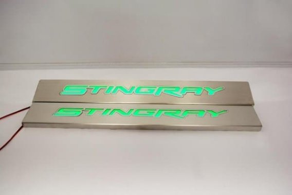 C7 Corvette Stingray Illuminated Logo Door Sill Plates