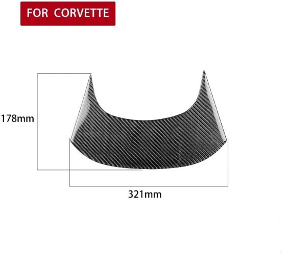 2014-2019 C7 Corvette Carbon Fiber Center Console Rear Panel Overlay