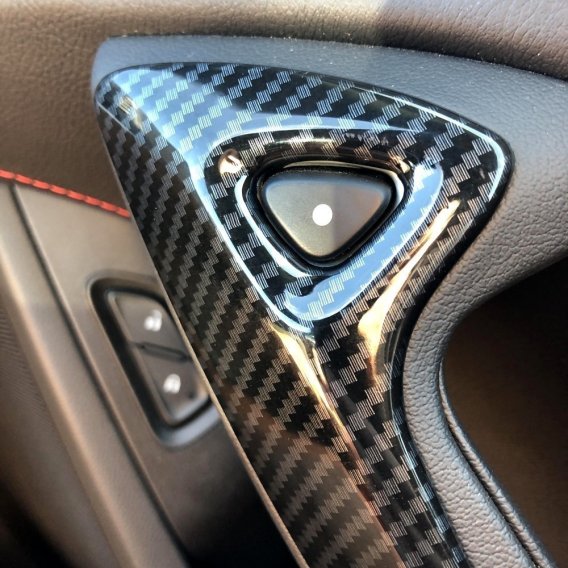 2014-2019 C7 Corvette Carbon Fiber Door Open Release Button Overlays