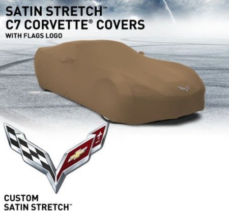 C7 2014-2019 Corvette Coverking Kalahari Tan Custom Satin Stretch Car Cover