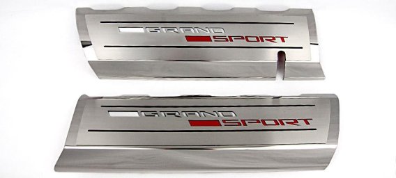 2014-2019 Corvette C7 Fuel Rail Covers Grand Sport Style 2pc - Stainless Steel