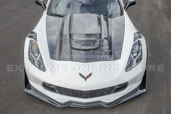 2014-2019 C7 Corvette ZR1 Carbon Fiber Cowl Vented Extractor Hood