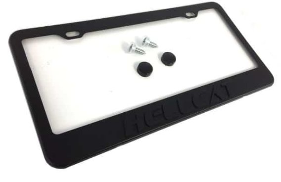 2015-2017 Dodge Challenger Hellcat Stealth Blackout License Plate Frame