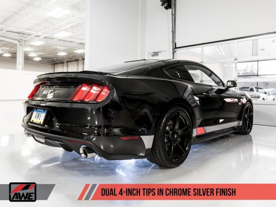 2015-2017 Mustang GT AWE Dual Tip Axle Back Touring Edition 3015-32082