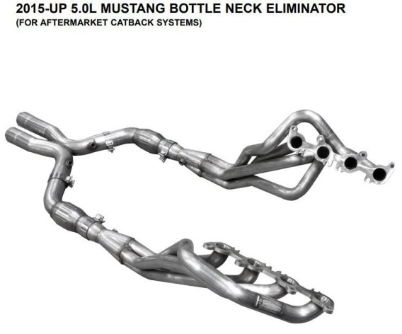 2015-2019 Mustang GT American Racing Headers Bottle Neck Eliminator System