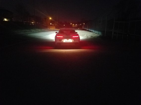 2016-2018 Camaro Molded Taillight Blackout Lens With Running Lights On