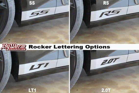 2016-2023 Camaro Solid Rocker Stripe Kit  Options