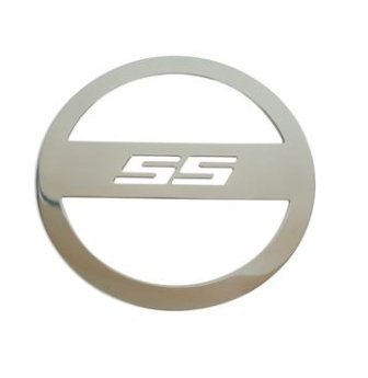 2016-2023 Camaro Polished Stainless Fuel Door Cover With SS Logo