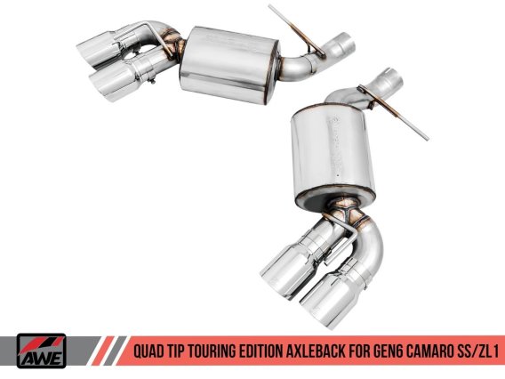 2016-2018 Camaro SS And ZL1 AWE Touring Edition Axle-Back With Quad Tips 3015-42093