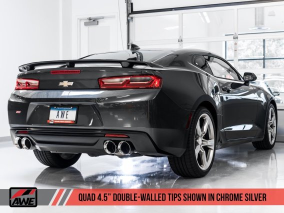 2016-2018 Camaro SS And ZL1 AWE Touring Edition Axle-Back With Quad Tips 3015-42093