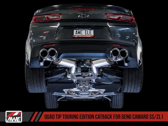 2016-2018 Camaro SS And ZL1 AWE Touring Edition Axle-Back With Quad Tips 3015-42093