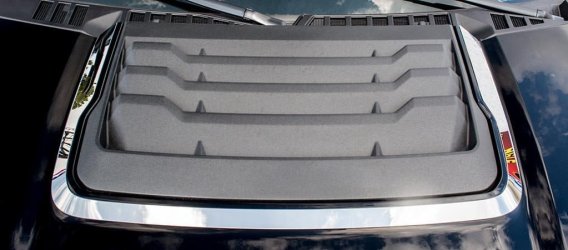 2017 Ford Raptor Hood Vent Trim Polished Stainless 