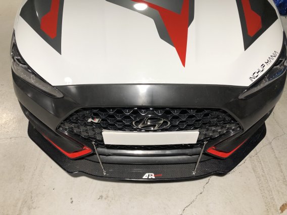 APR Performance Carbon Fiber Wind Splitter With Rods fits 2019-up Hyundai Veloster N