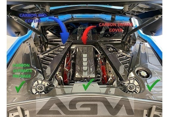 2020-2024 Corvette C8 AGM Carbon Fiber Ultimate Engine Bay Package