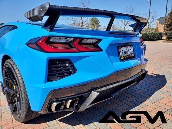 2020-2024 Corvette C8 AGM Visible Carbon Fiber Rear Diffuser 