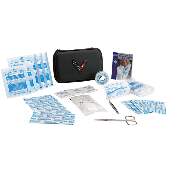 2020-2025 Corvette C8 First Aid Kit W/ Crossed Flags Logo