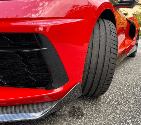 2020-2025 Corvette C8 AGM Visible Carbon Fiber 5VM Style Front Splitter