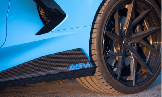 2020-2024 Corvette C8 AGM Visible Carbon Fiber 5VM Style Sideskirts