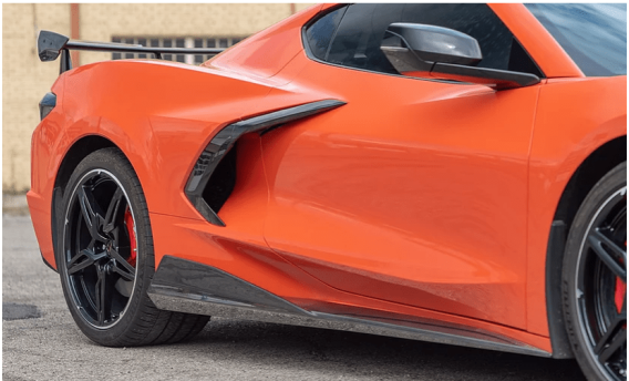 2020-2024 Corvette C8 AGM Visible Carbon Fiber 5VM Style Sideskirts