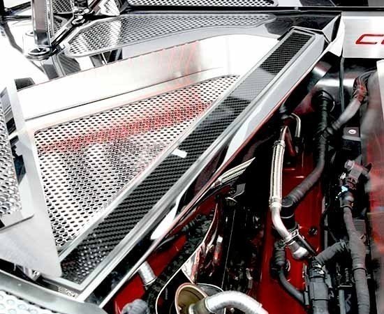 2020-2025 Corvette C8 Coupe Perforated Header Guard Cover Kit W/ Rear Crossmember Covers W/ Carbo...
