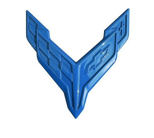 2020-2025 Corvette C8 Custom Painted Front Crossed Flags Emblem