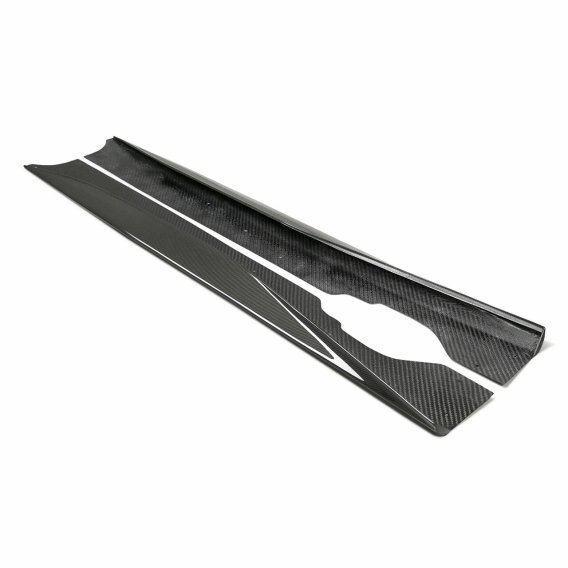 2020-2025 Corvette C8 Dry Carbon Fiber Side Skirt Extensions