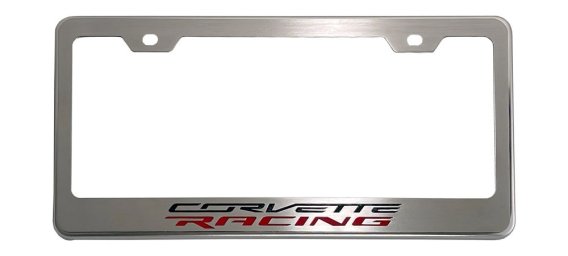 2020-2025 Corvette C8 License Plate Frame Corvette Racing Style - Stainless Steel