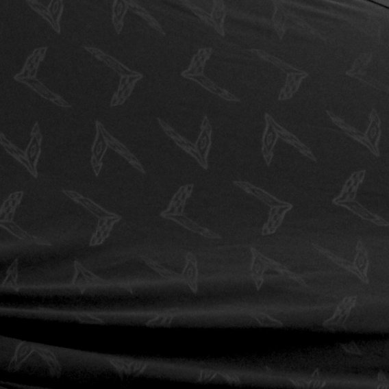 2020-2024 Corvette C8 Premium Indoor Car Cover in Black W/ Crossed Flags Logo