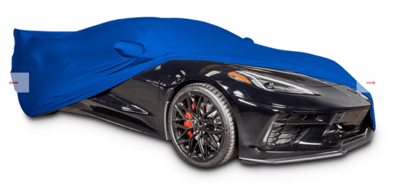 2020-2024 Corvette C8 SR1 Performance Ultraguard Stretch Satin Indoor Car Cover - Blue