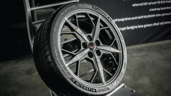 2020-2025 Corvette C8 19" & 20" 5-Open Trident Spoke Wheel Kit in Black (Includes 4)