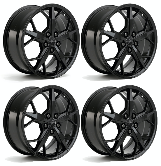 2020-2025 Corvette C8 19" & 20" 5-Open Trident Spoke Wheel Kit in Black (Includes 4)
