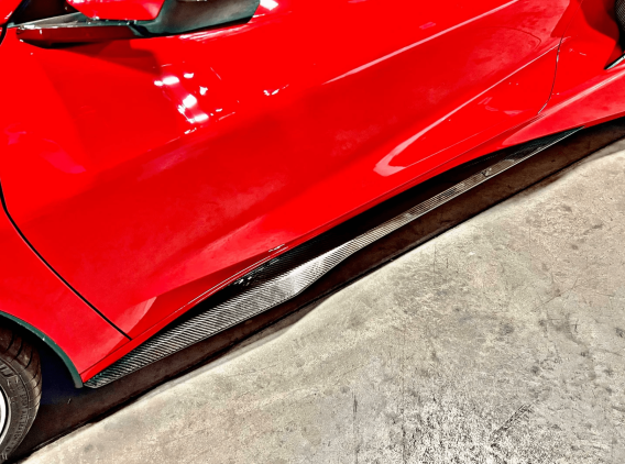 2020-2023 C8 Corvette Carbon Fiber Z06 Style Side Skirts