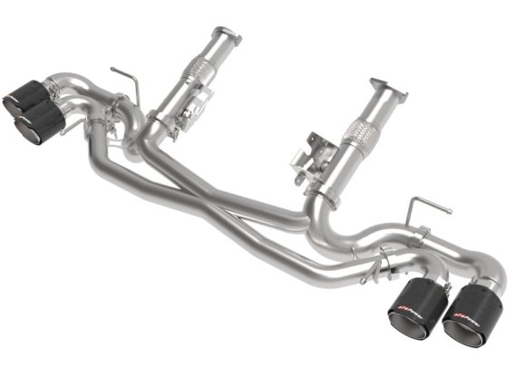 2020-2023 Corvette C8 AFe Mach Force XP Exhaust w/o Mufflers w/Carbon Tips 